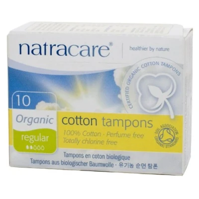 Image of Natracare Org Non Applicator Tampons Reg 20&#039;S Box