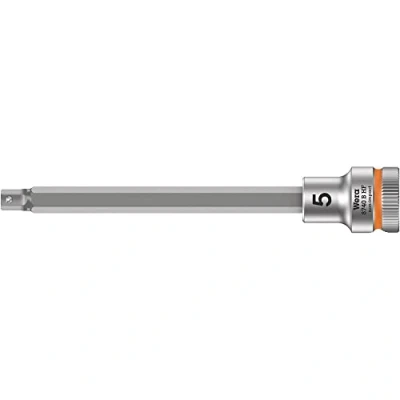Image of Wera 8740 B HF Zyklop In Hex Plus holding function bit socket, 3/8&quot; drive, 5x107mm, 05003034001