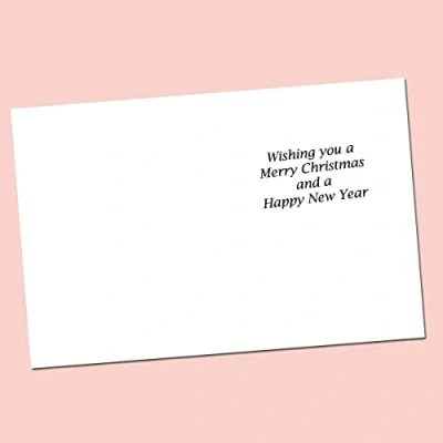 Image of 10 A6 Christmas Wishes Printed Inserts for Greetings Cards to fit 100x144mm