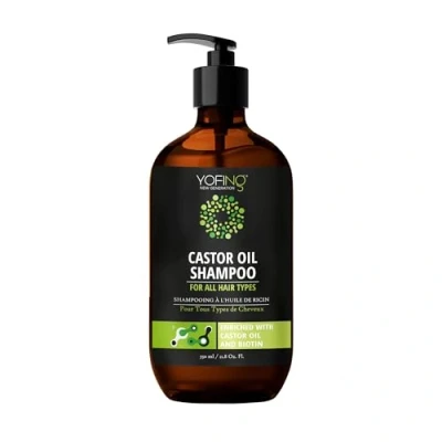 Image of Castor Oil Shampoo with Biotin, Collagen and Dead Sea Minerals For Growth &amp; Restores Volume Hair, Thinning Damaged Hair Paraben Free Sulfate
