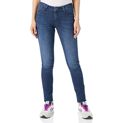 Image of Lee Women&#039;s Scarlett Skinny Jeans, Blue (Dark Ely Jd), 28W 31L UK