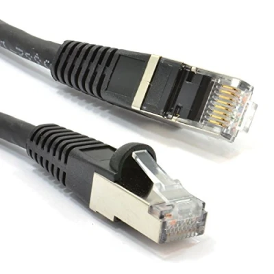 Image of kenable Cat6A SSTP LSZH RJ45 Network Ethernet Patch 10 Gigabit Cable 0.25m Black [0.25 metres]