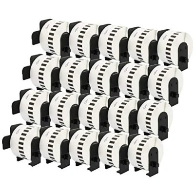 Image of 20 Compatible Rolls DK22225 DK 22225 38mm x 30.48m Continuous Address Labels for P Touch QL 500 550 560 570 700 800 810W 820NWB 1050 1060N 1100 1110NWB