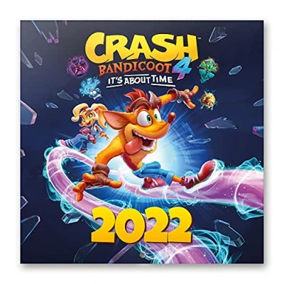 Image of Grupo Erik: Official Crash Bandicoot 2022 Wall Calendar, 12&#039; x Square Calendar (Free Poster Included), Family 2022, Gamer Kids