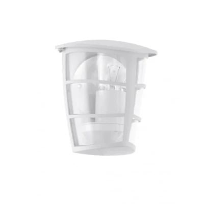 Image of Eglo 93403 E27 White Outdoor Wall Light ALORIA