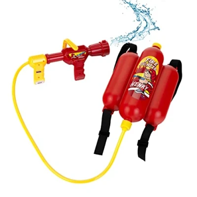 Image of Theo Klein 8932 Firefighter Henry Water Spray I With Function and 2 Litre Tank Can be Carried like a Backpack Dimensions: 31 cm x 21 9 Toy for Children Aged 3 Years up
