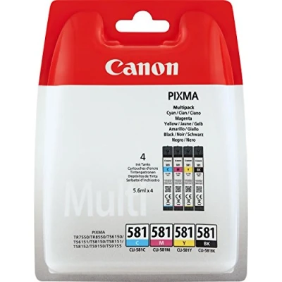Image of Canon CLI 581 BK/C/M/Y Ink Cartridge Multi Pack
