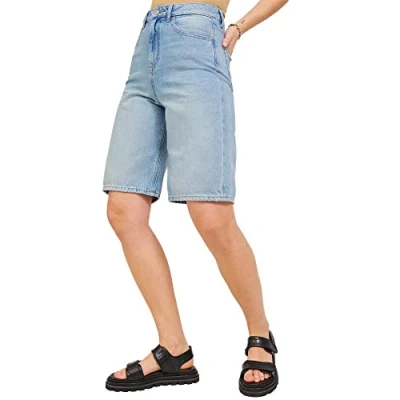 Image of JJXX Women&#039;s Jxfia Long Ra Shorts Ln, Light Blue Denim/Detail:ra003, L