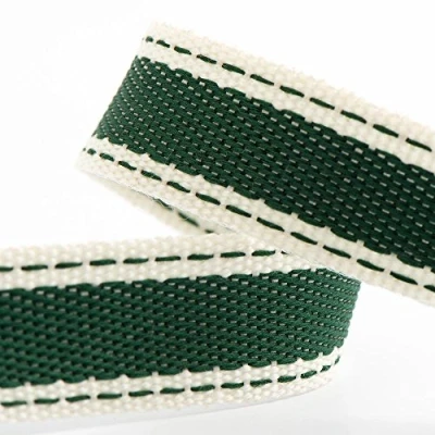 Image of Cotton Twill Ribbon 15mm x 10 Metres Bottle Green