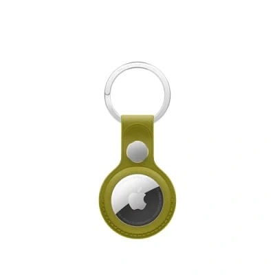 Image of Apple AirTag FineWoven Key Ring Chartreuse ​​​​​​​