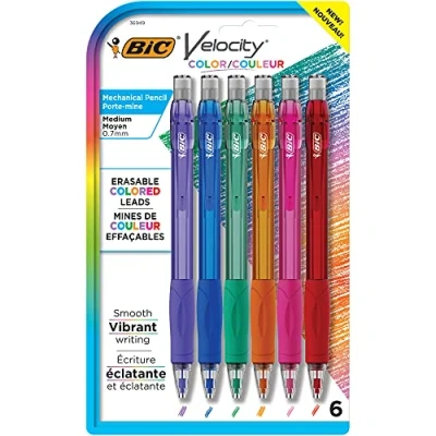 Image of Bic Velocity Pencil With Colored Leads (0.7 mm), Assorted, 12 Pack