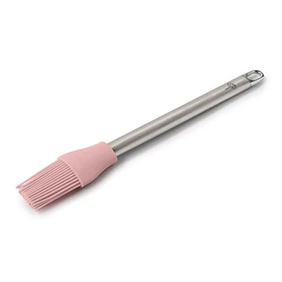 Image of Zeal Pastry Basting Brush with Stainless Steel Handle, Silicone, Rose Pink