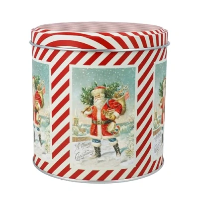 Image of Gisela Graham Nostalgic Santa Christmas Storage Tin