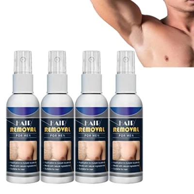 Image of Junrinogin Semi Permanent Hair Removal Spray, Spray for Men and Women, Natural Stop Growth Inhibitor Remover, 1.01fl oz (4Pcs,Male)