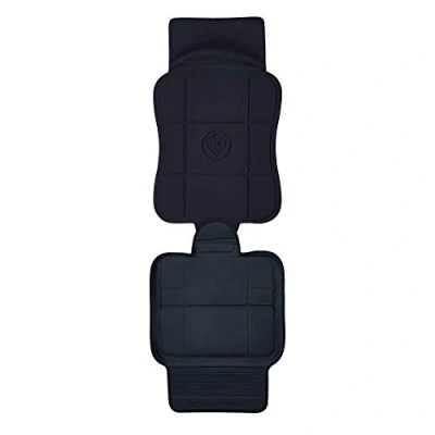 Image of Prince Lionheart 2 Stage® SeatSaver® Protector Prevents Isofix Car Seat Damage Wipes Clean Works Front &amp; Rear Facing Seats Boosters High Density Foam Spill Barrier Kick Guard Black