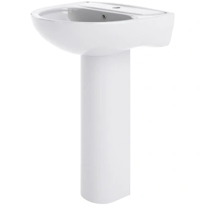 Image of Nuie Lawton Basin and Full Pedestal 550mm Wide 1 Tap Hole