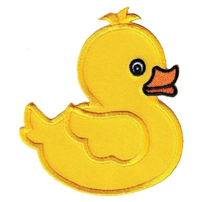Image of PatchMommy Duck Patch, Iron On/Sew On Embroidered Applique Motif for Children Kids Baby