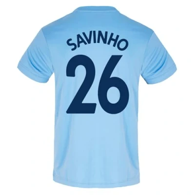 Image of MANCHESTER CITY FC Mens Savinho 26 Poly T Shirt Sky Blue Medium