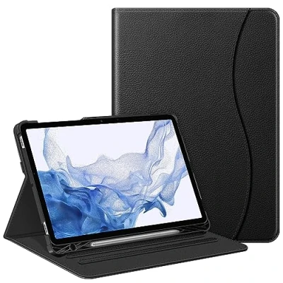 Image of FINTIE Case for Samsung Galaxy Tab S7 11 Inch Tablet 2020 SM 870(Wi Fi) T875(4G) with Built in S Pen Holder Multi Angle Viewing Folio Stand Cover Pocket, Auto Wake/Sleep, Black