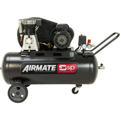 Image of Bd 3HP 100 Litre Belt Drive Compressor L46 x W120 H85 cm Black SIP