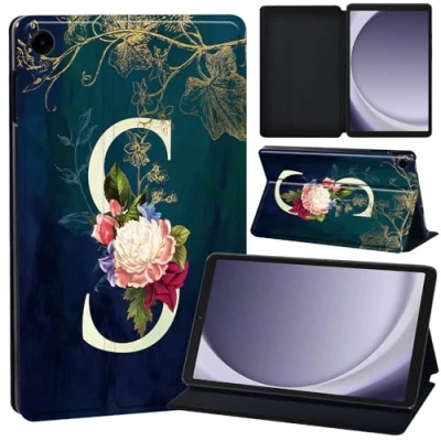 Image of Case For Lenovo Tab M7 3rd Gen TB 7306F 2021 Tablet PU Leather Tri Fold Slim Lightweight Smart Protective Shell With Stand Flip Cover Holster (initial letter S)
