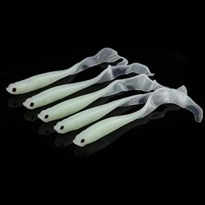Image of Alomejor Tail Fishing Lures Soft PVC Artificial Baits Life Like Worm for Accessory(Luminous)