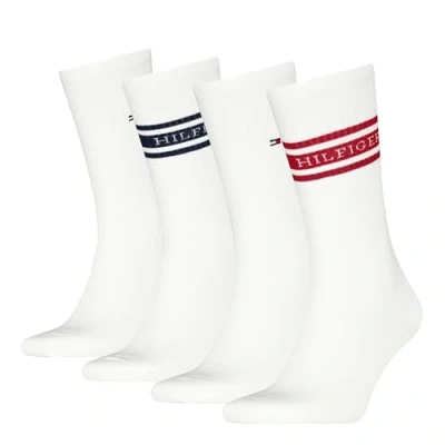 Image of Tommy Hilfiger MEN SOCK Giftbox Sport 4 PACK Socks, Men&#039;s, Size: 9 11, White