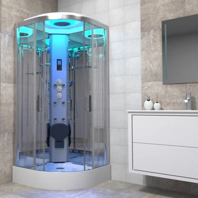 Image of Insignia Premium Quadrant Shower Cabin 900mm Chrome Frame