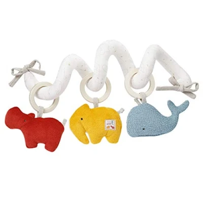 Image of Fehn 056136 activity spiral fehnNATUR fabric with learning functions made from certified organic cotton promotes baby&#039;s senses at home and on the go for babies birth