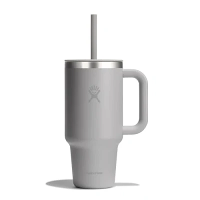 Image of HYDRO FLASK Travel Tumbler 946 ml (32 oz) with Closable Press In Straw lid Stainless Steel Double Wall Vacuum Insulated Splash resistant Birch
