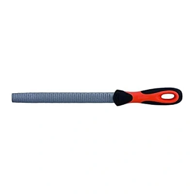 Image of Bahco 6 342 10 2 Hieb Half Round Rasp with Handle, Multi Colour, 250 mm
