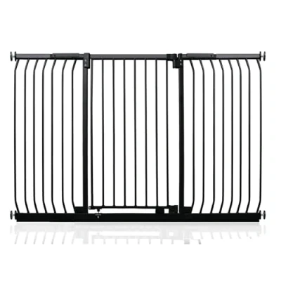 Image of Safetots Extra Tall Elite Safety Gate, 170cm 179cm, Matt Black, 96.8cm in Height, Pressure Fit Stair Baby Gate for Doors Hallways and Spaces, Barrier, Easy Installation