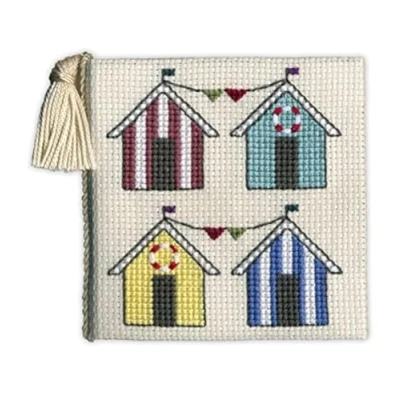 Image of BEACH HUT NEEDLE CASE CROSS STITCH KIT BY TEXTILE HERITAGE