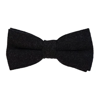 Image of DonDon Men’s cotton bow tie 4.72 x 2.36 12 6 cm already tied and completely adjustable black 2