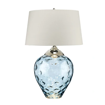 Image of Samara Large Table Lamp Blue tinted Glass
