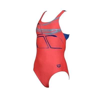 Image of Arena Girls Swimsuit Swim Pro Logo One Piece, Fluored Turquoise neon Blue, 6 7 Years EU