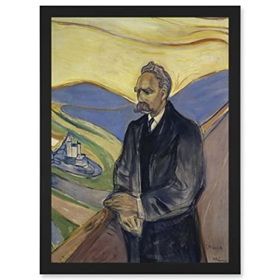 Image of Artery8 Edvard Munch Friederich Nietzsche Painting A4 Artwork Framed Wall Art Print