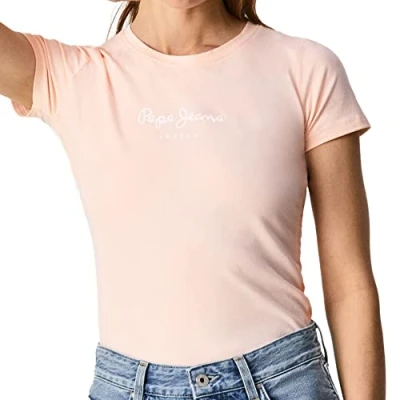 Image of Pepe Jeans NEW Virginia Print Tshirt, Women&#039;s, Size: Large, Light pink