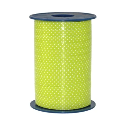 Image of C.E. Pattberg Präsent Dots Curling Ribbon Lime Green 10 mm width, 250 m length