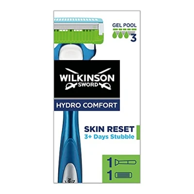 Image of WILKINSON SWORD Hydro Comfort For Men Regular Razor Handle + 1 Blade Refill