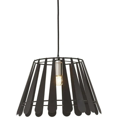 Image of Somerset Dome Ceiling Pendant 1 Light E27 Black, Polished Chrome