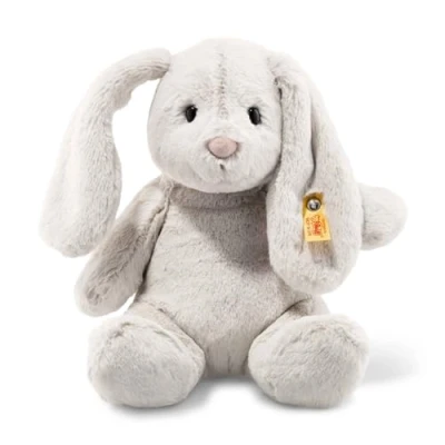 Image of Steiff Soft Cuddly Friends Hoppie Rabbit, Light Grey, 38, Rainy Day