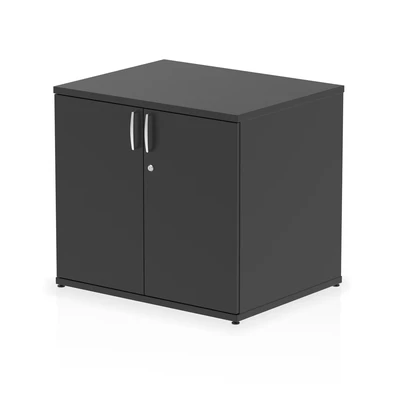Image of Impulse 600mm Deep Desk High Cupboard Black