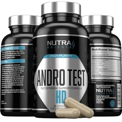 Image of Testosterone Booster Andro Test #1 Boost Supplement for Men Elite Supplements Muscle Growth Building &amp; Gain, Libido Enhance, Bodybuilding 90 Vegan Capsules