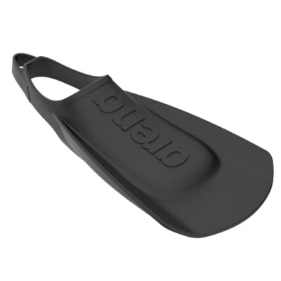 Image of Arena Unisex Adult Comfortable Lightweight Swim Training Fins for Men and Women Silicone Short Blade Flippers Open Heel Design, Black, 6 7