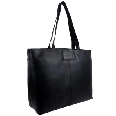 Image of Gigi Ladies Large Black Leather Tote/Shoulder Bag