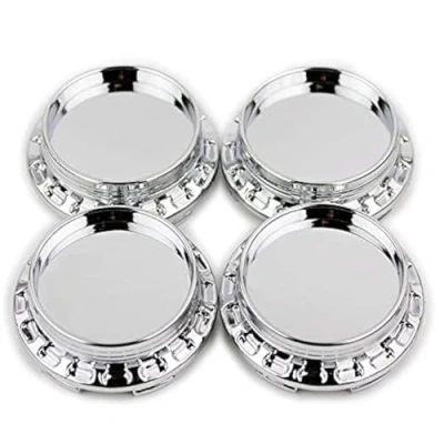Image of RhinoTuning 4 PCS 67 mm Wheel Center Caps Compatible With GT30 GT V GTC GTS GTM GTF RE30 19&quot; TE37 18&quot; &amp; CE28N, OD: 2.64 in / ID: 2.44 62 Chrome Hub Trims