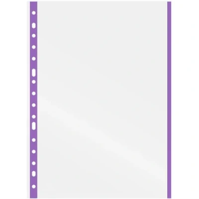 Image of Grafoplás Bag of 10 Plastic Portfolios Violet Edge Folio Size 16 Drills Glass Finish Extra Polypropylene Reinforced Spine Perfect School Supplies for Filing Cabinet
