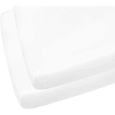 Image of DTEX HOMES 2 x Cot Bed Sheets Super Soft Breathable Polycotton Fitted Sheet 140 70 cm White
