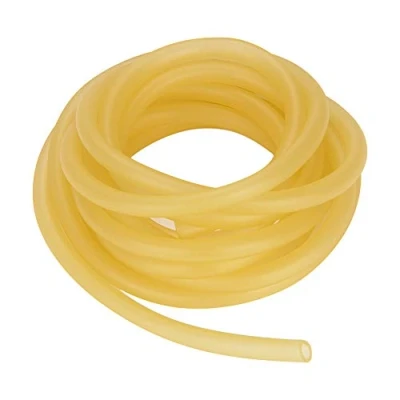 Image of StonyLab Rubber Tubing, Pure Latex Amber Tubing Natural Tube 3/8 inch (9 mm) OD 1/4 (6 ID Highly Elastic and Strong, 3 Meter